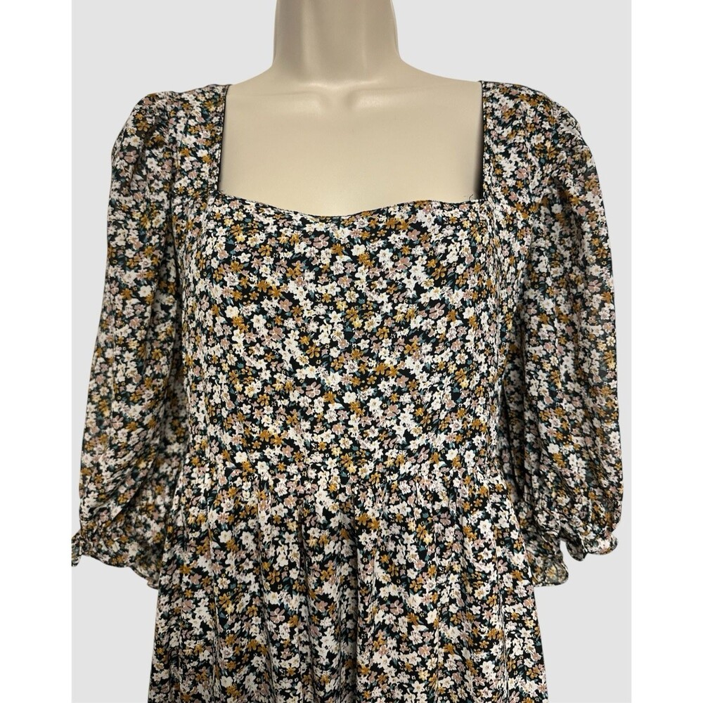 Arula Floral Mini Dress Womens Size C 3X Square Neck Style H42718PL-AR
